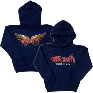 Aerosmith Mens Officially Licensed Deuces Are Wild Rock & Roll Hoodie Sweatshirt